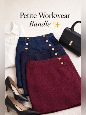 Petite Workwear Skirt Bundle 00/0P Talbots & Ann Taylor Pencil Skirts  Capsule